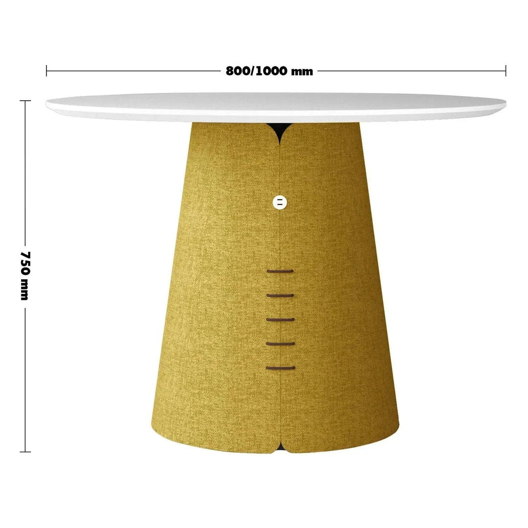 Bauhaus wood round dining table collar size charts.