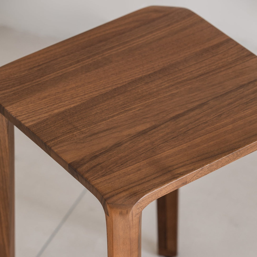 Minimalist walnut wood stool conti environmental situation.