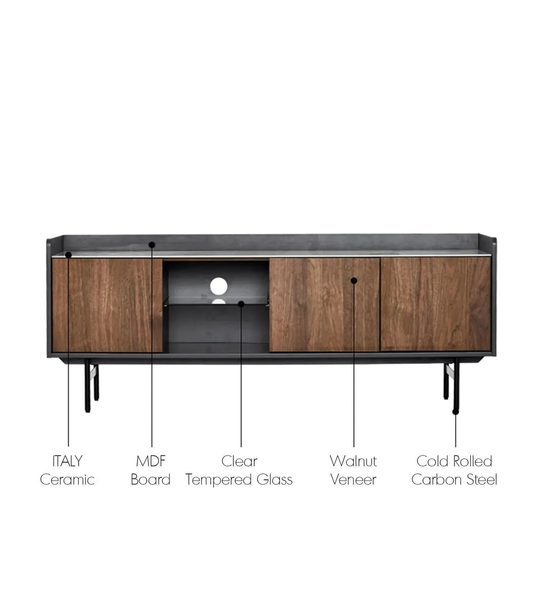Modern Ceramic TV Console ALVIN