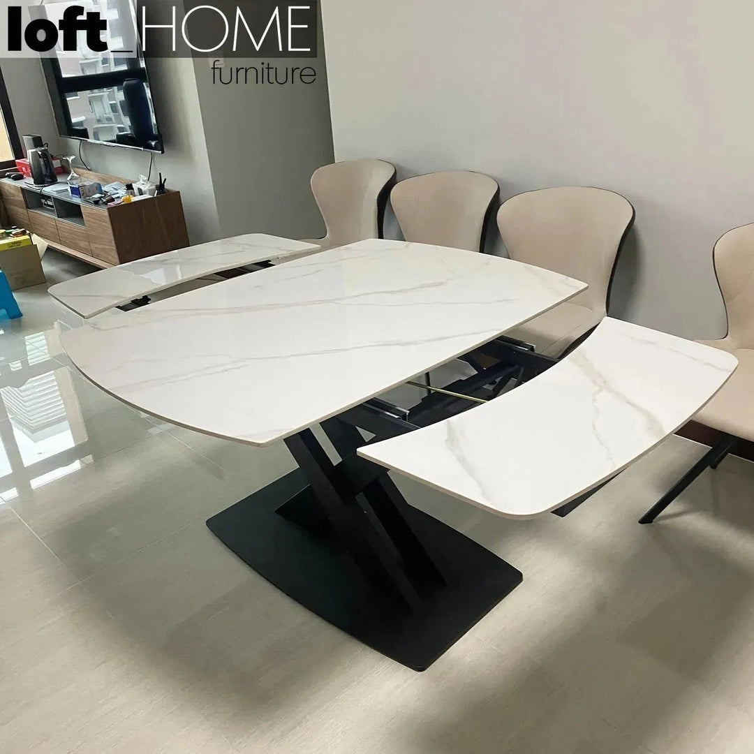 Modern Extendable Sintered Stone Dining Table LUVIA