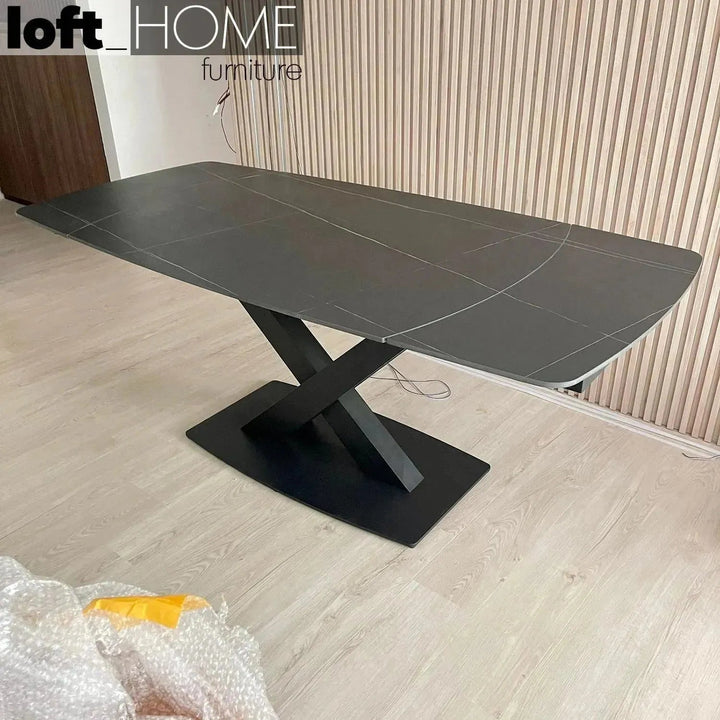 Modern Extendable Sintered Stone Dining Table LUVIA