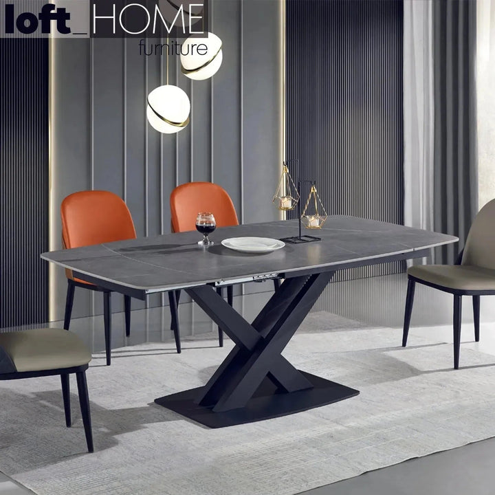 Modern Extendable Sintered Stone Dining Table LUVIA