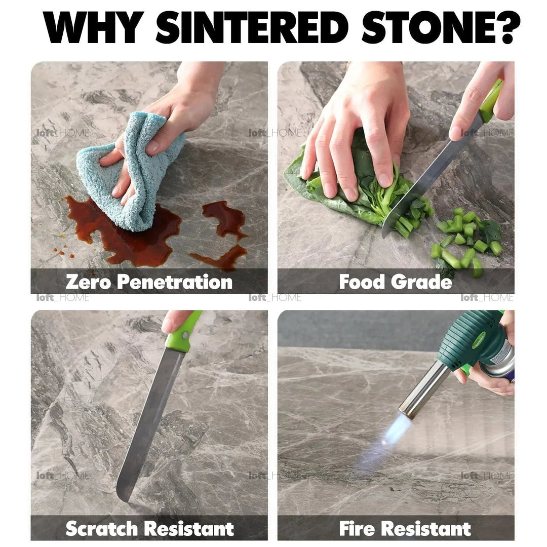 Modern Extendable Sintered Stone Dining Table NIEVE