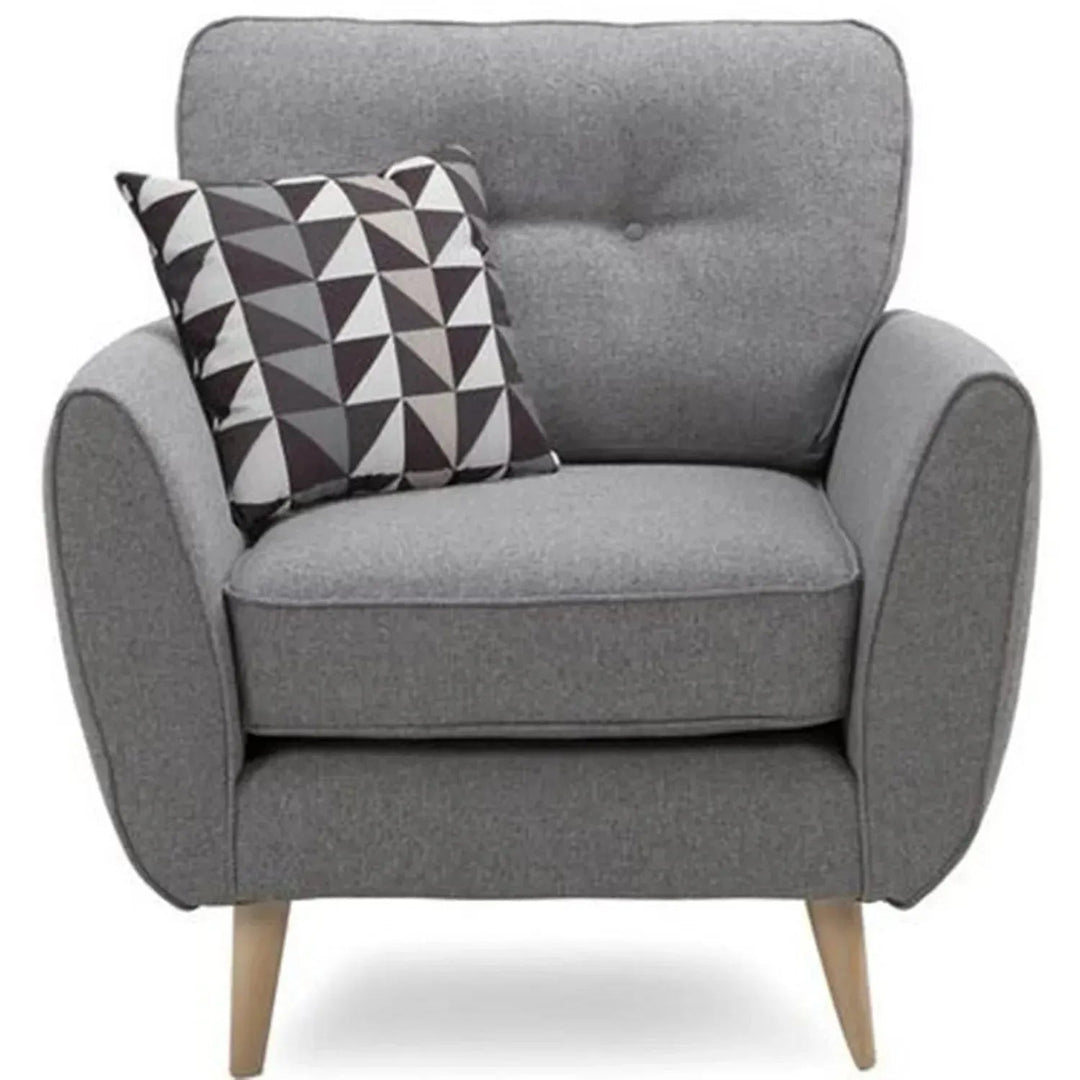 Scandinavian Fabric 1 Seater Sofa HENRI
