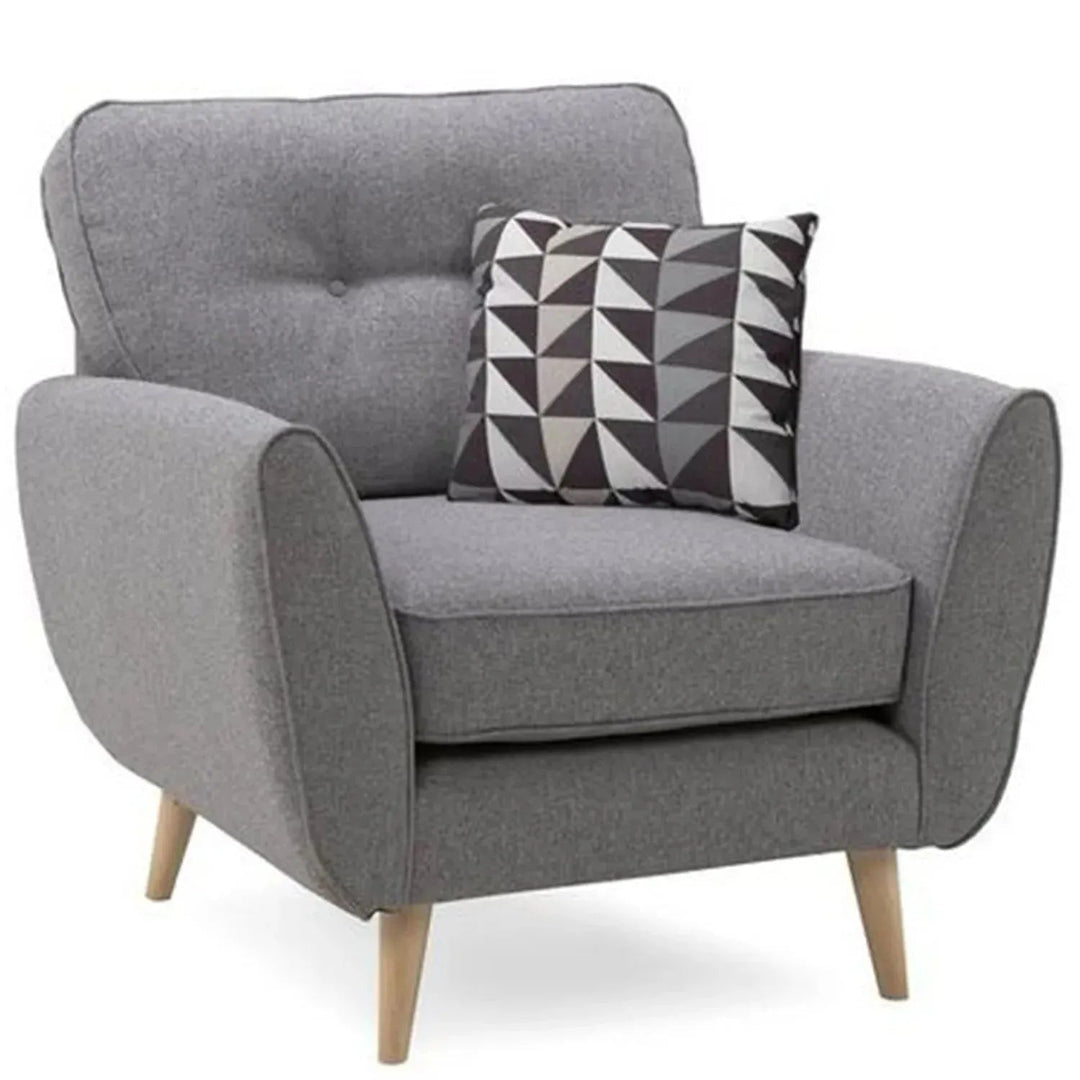Scandinavian Fabric 1 Seater Sofa HENRI