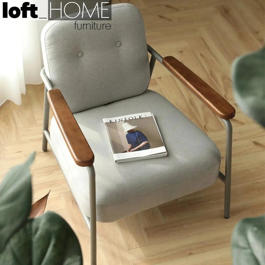 Industrial Fabric 1 Seater Sofa LISBET