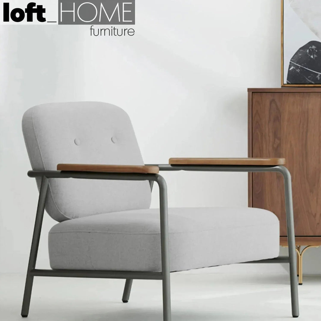 Industrial Fabric 1 Seater Sofa LISBET