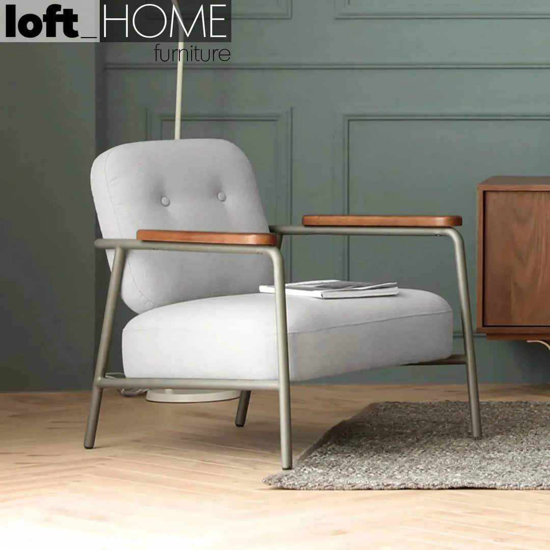 Industrial Fabric 1 Seater Sofa LISBET