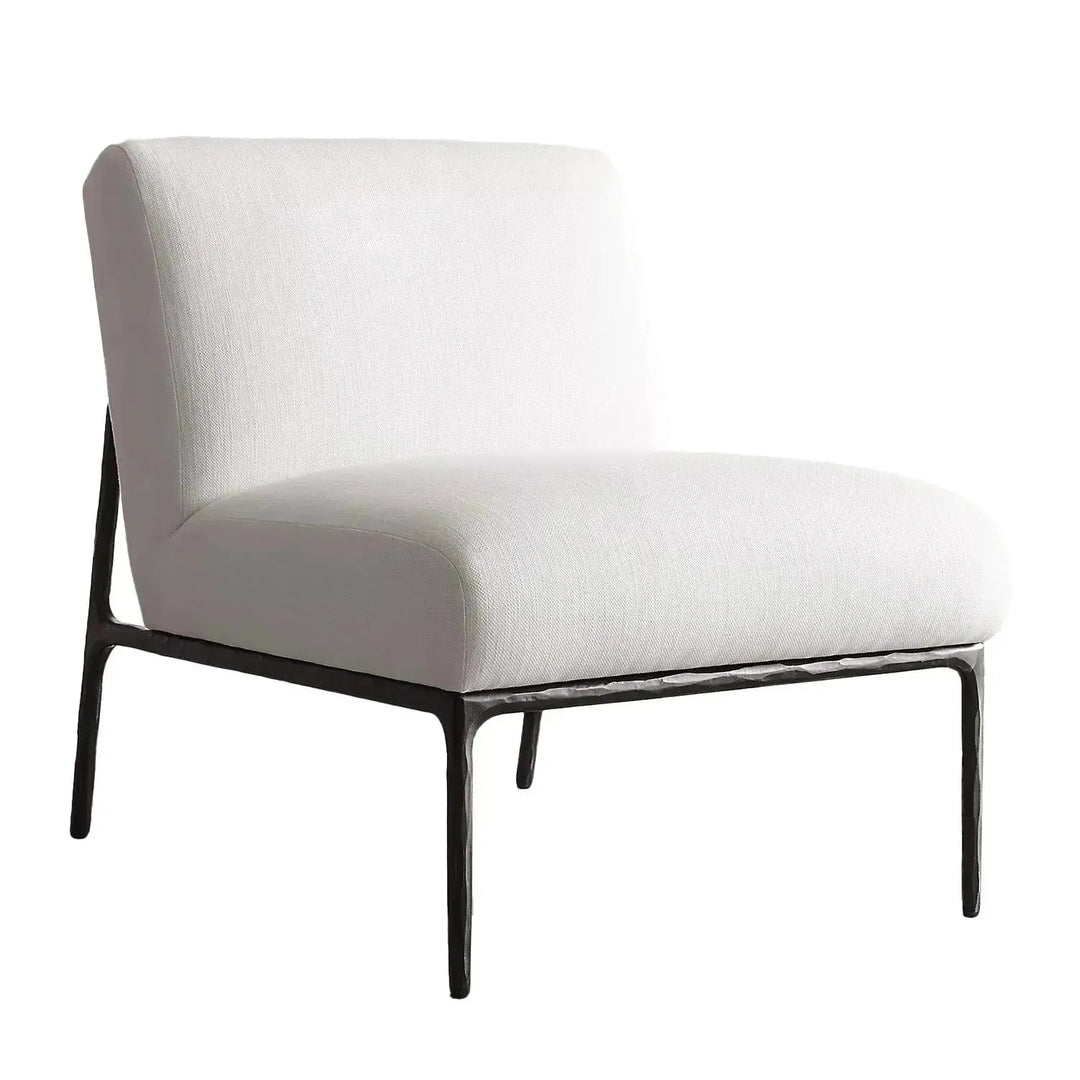 Industrial fabric 1 seater sofa thaddeus armless detail 1.