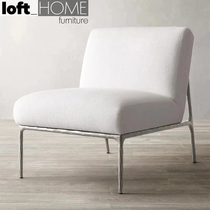 Industrial fabric 1 seater sofa thaddeus armless in real life style.