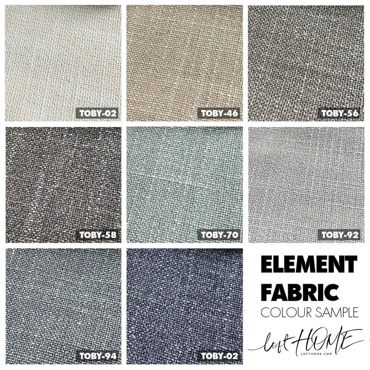 Industrial fabric 1 seater sofa thaddeus armless material variants.