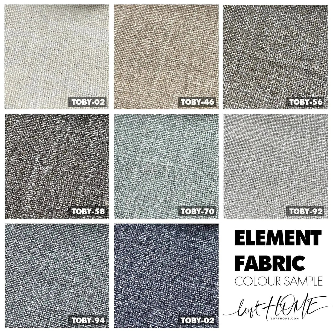 Industrial fabric 1 seater sofa thaddeus armless material variants.