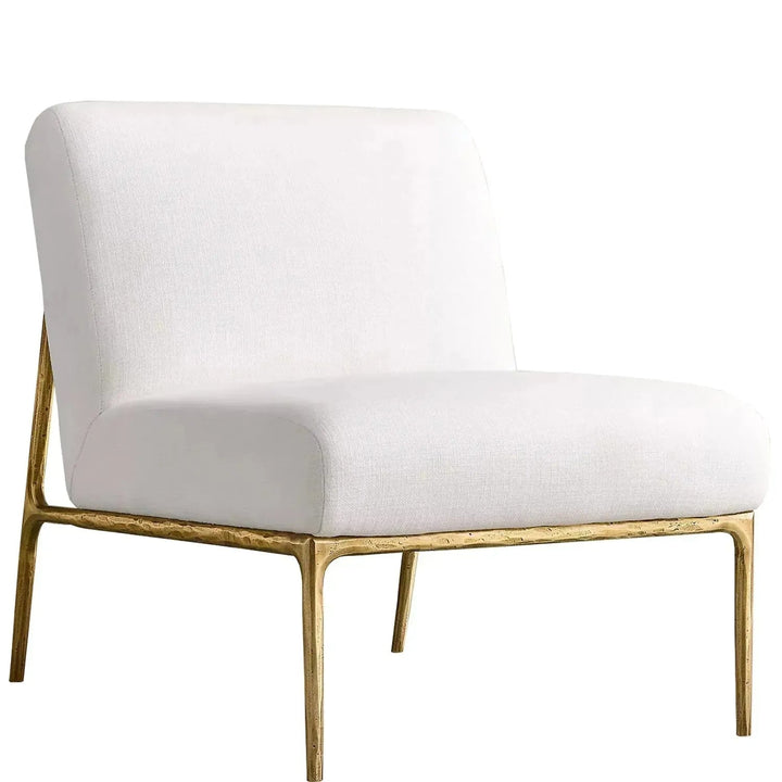 Industrial fabric 1 seater sofa thaddeus armless in white background.