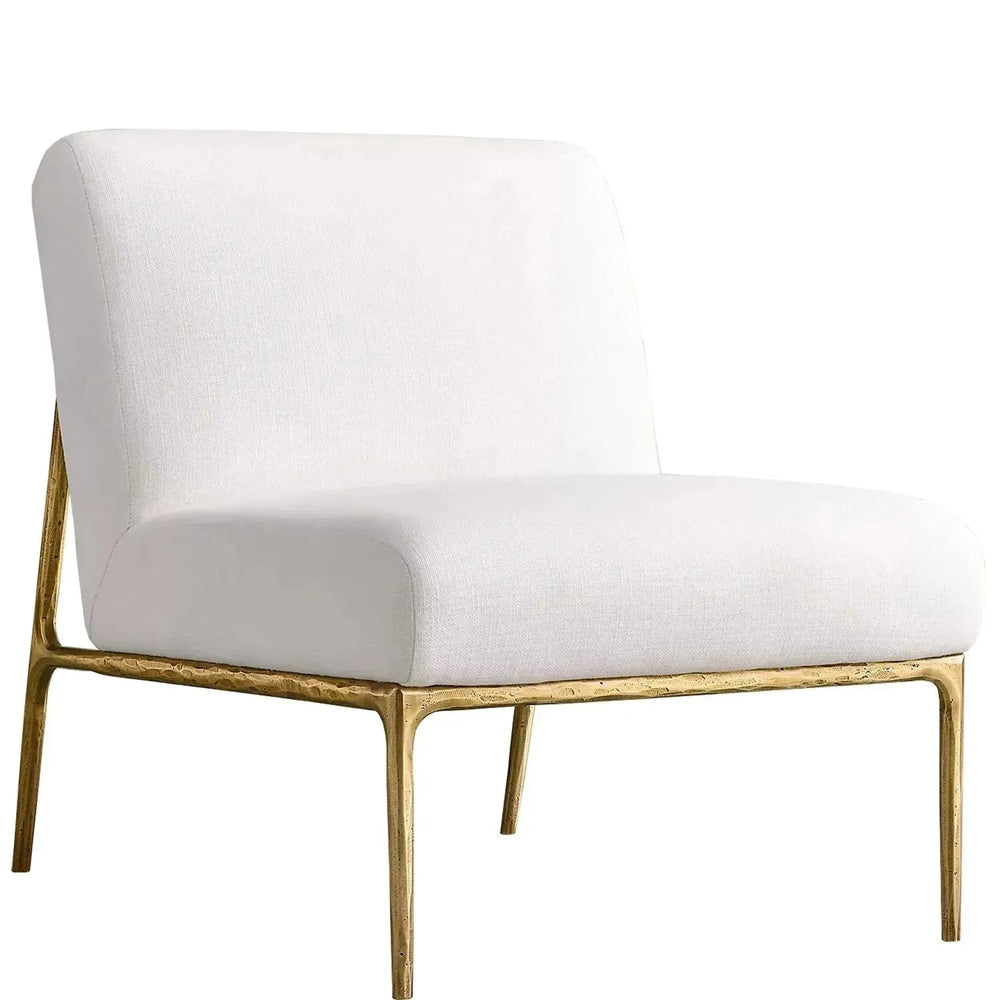 Industrial fabric 1 seater sofa thaddeus armless in white background.