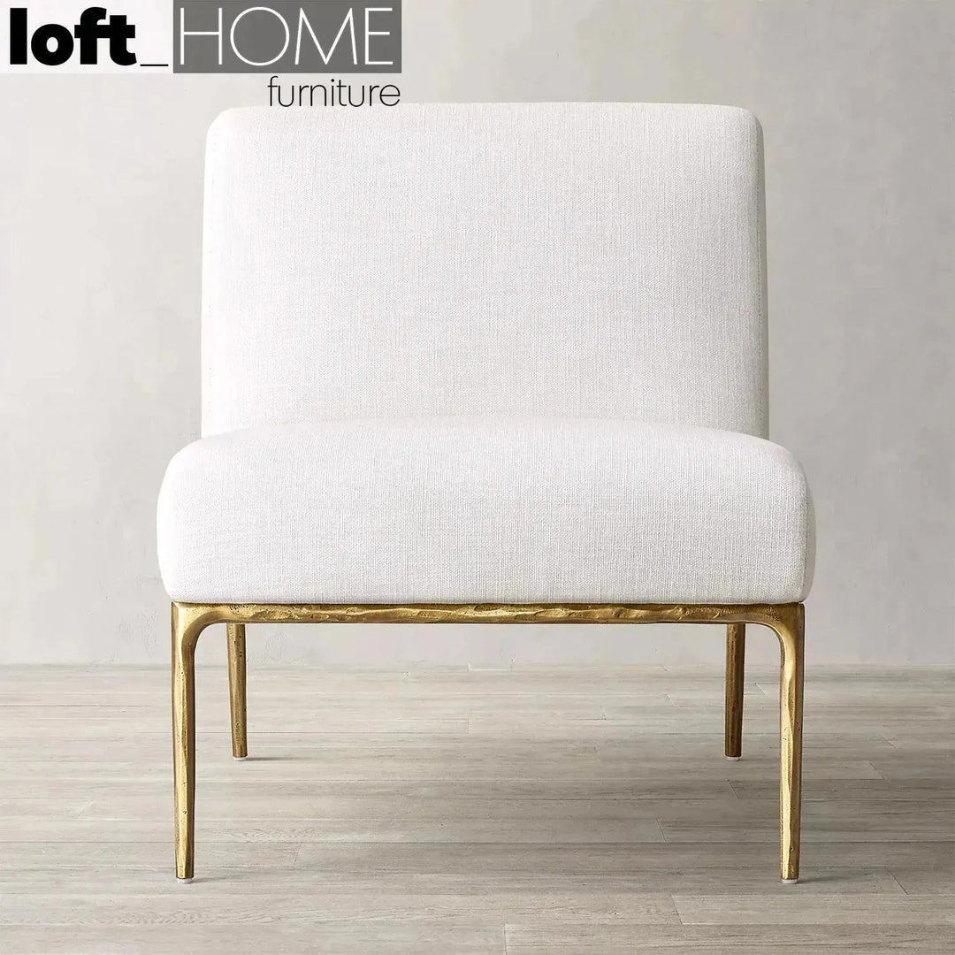 Industrial fabric 1 seater sofa thaddeus armless in details.