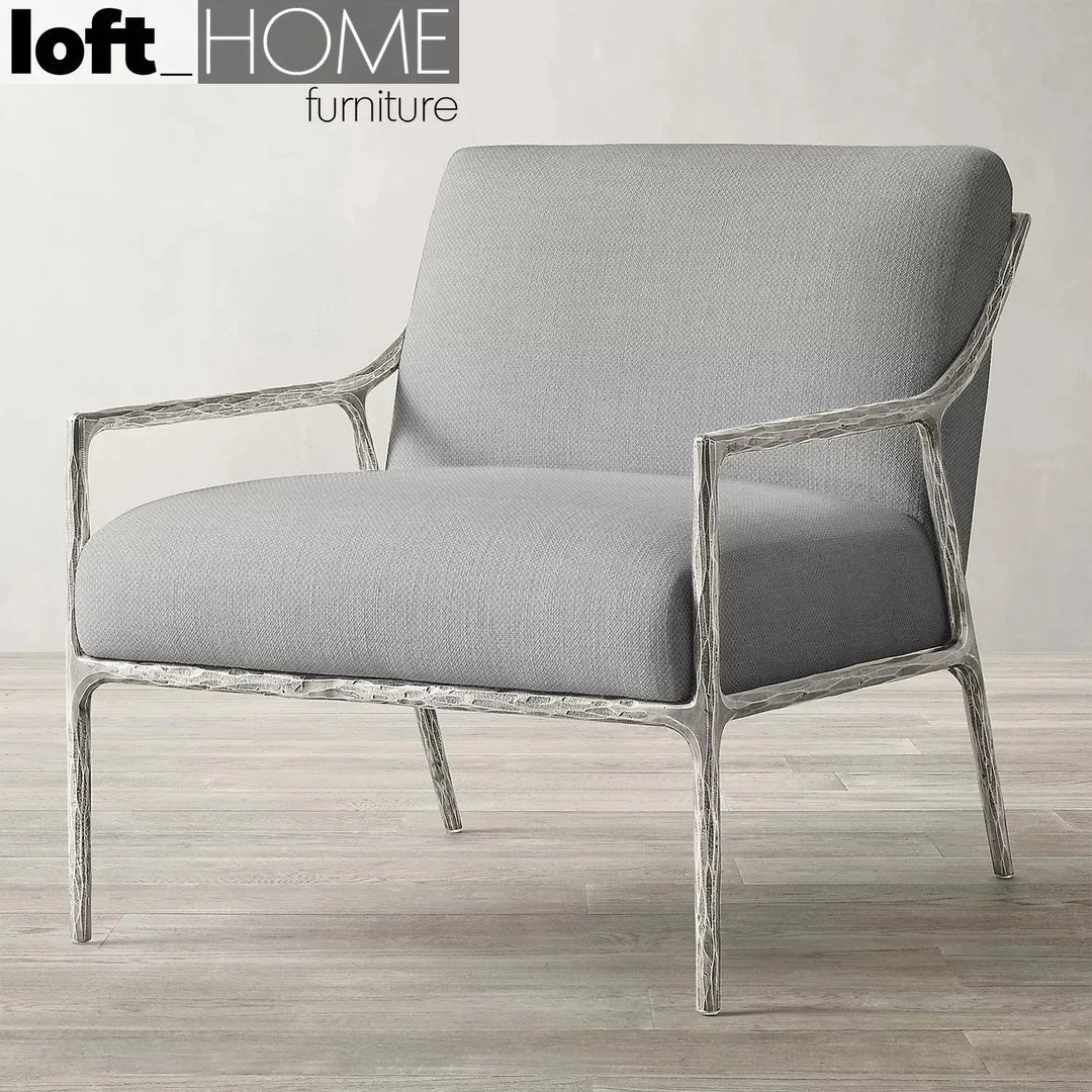 Industrial fabric 1 seater sofa thaddeus slope conceptual design.