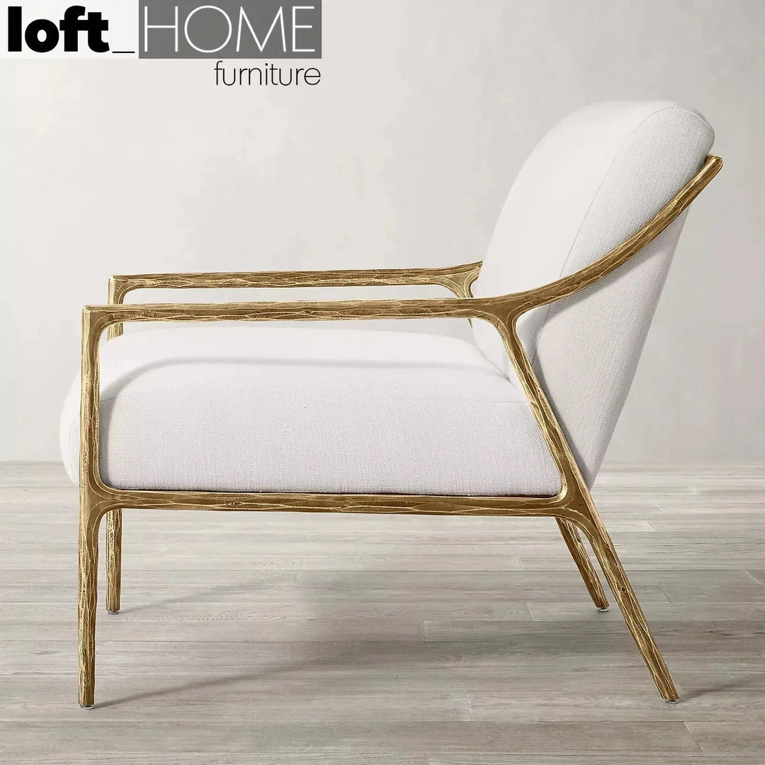 Industrial fabric 1 seater sofa thaddeus slope in close up details.