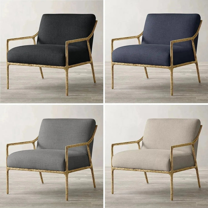 Industrial fabric 1 seater sofa thaddeus slope layered structure.