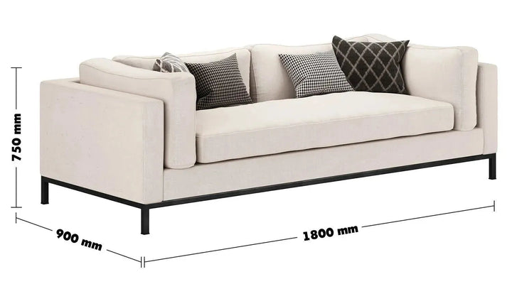 Minimalist Fabric 2 Seater Sofa DANNY