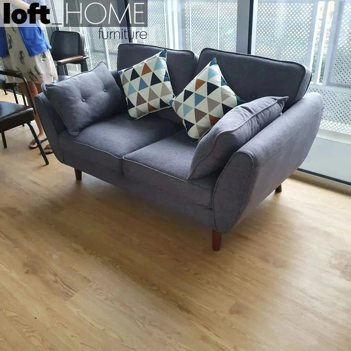 Scandinavian Fabric 2 Seater Sofa HENRI