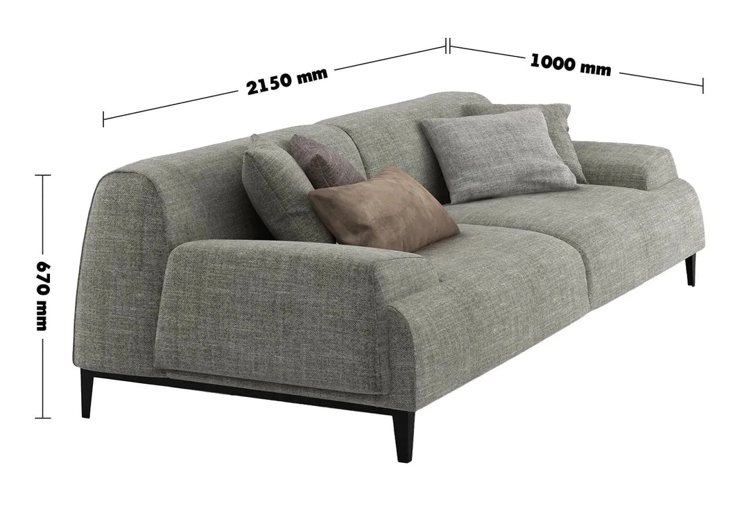 Modern Fabric 3 Seater Sofa CAVE
