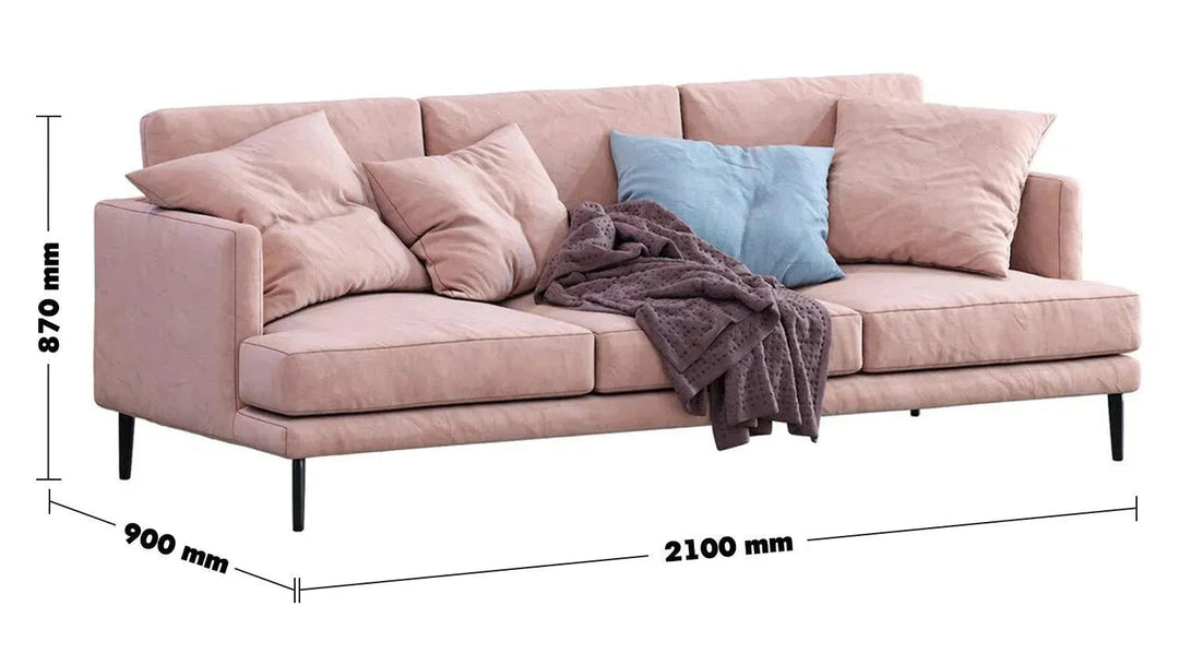 Modern Fabric 3 Seater Sofa WILLIAM