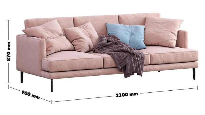 Modern Fabric 3 Seater Sofa WILLIAM
