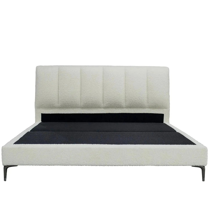 Cream Sheepskin Fabric Bed CORY