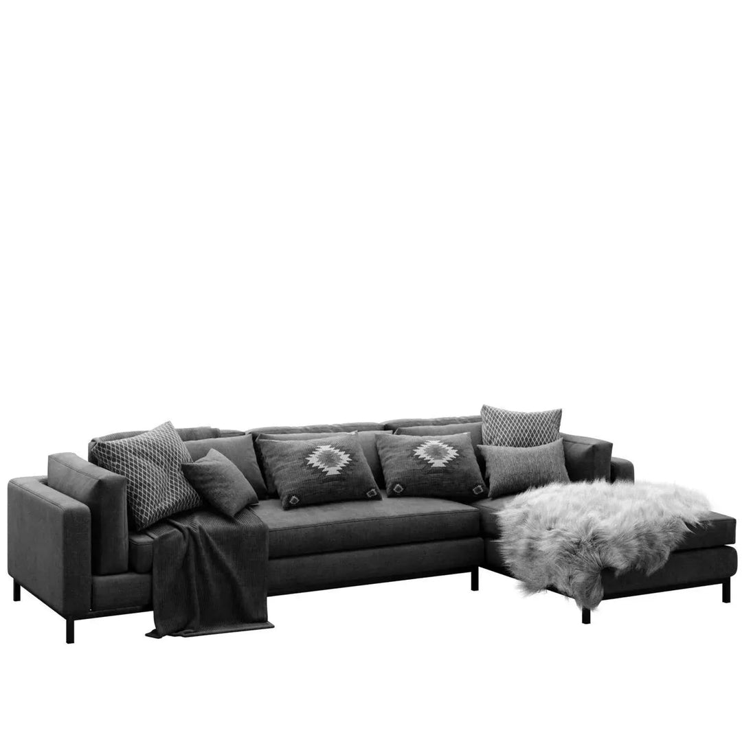 Minimalist Fabric L Shape Sectional Sofa DANNY 3+L