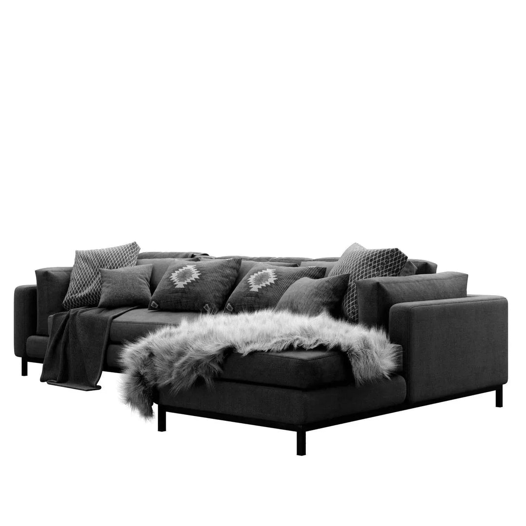Minimalist Fabric L Shape Sectional Sofa DANNY 3+L