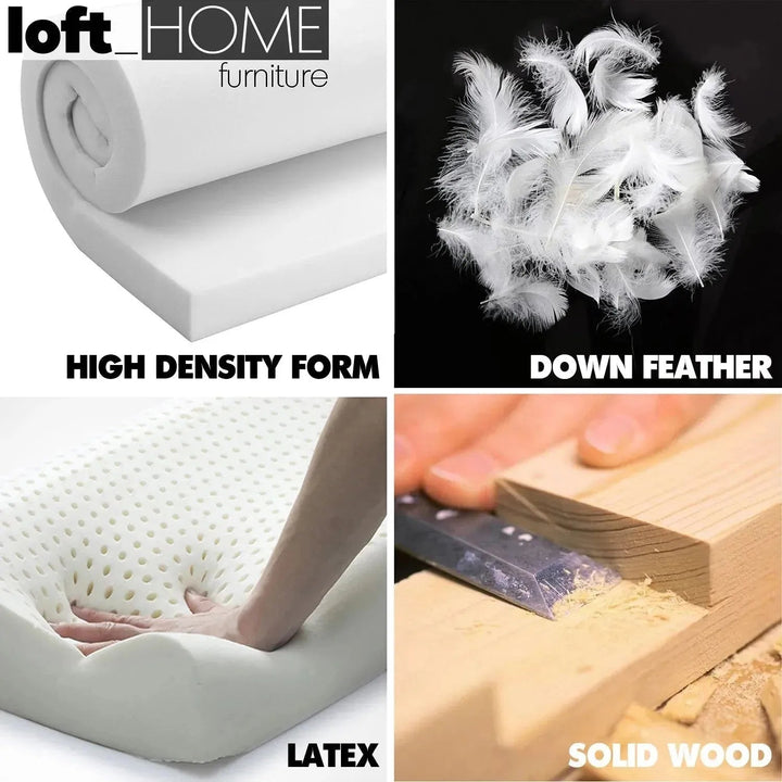 Minimalist Fabric L Shape Sectional Sofa DANNY 3+L