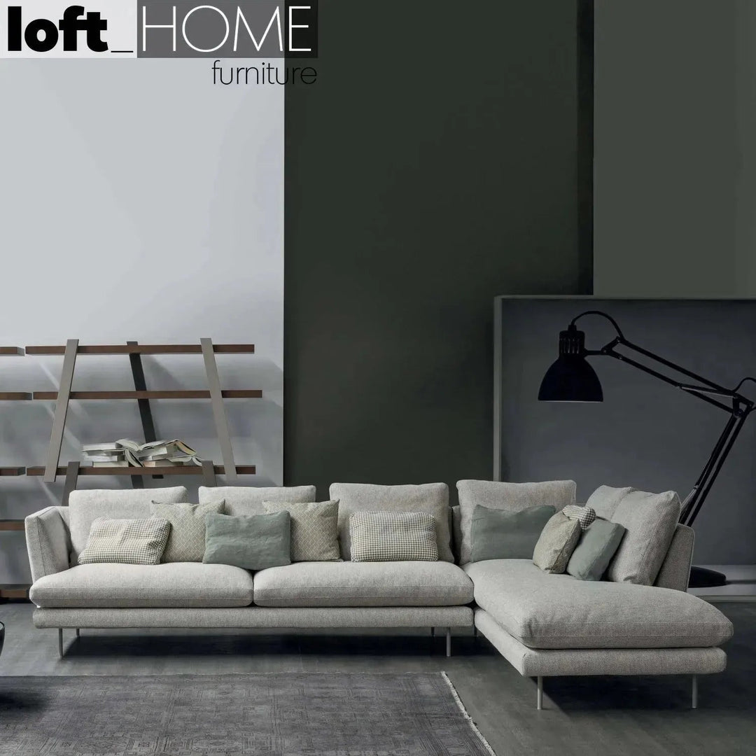 Modern Fabric L Shape Sectional Sofa LARS 3+L