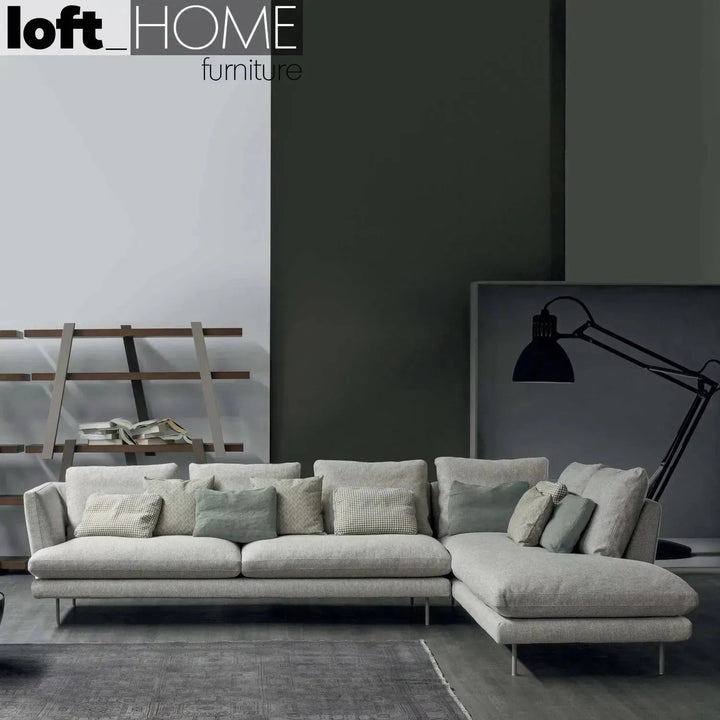 Modern Fabric L Shape Sectional Sofa LARS 3+L