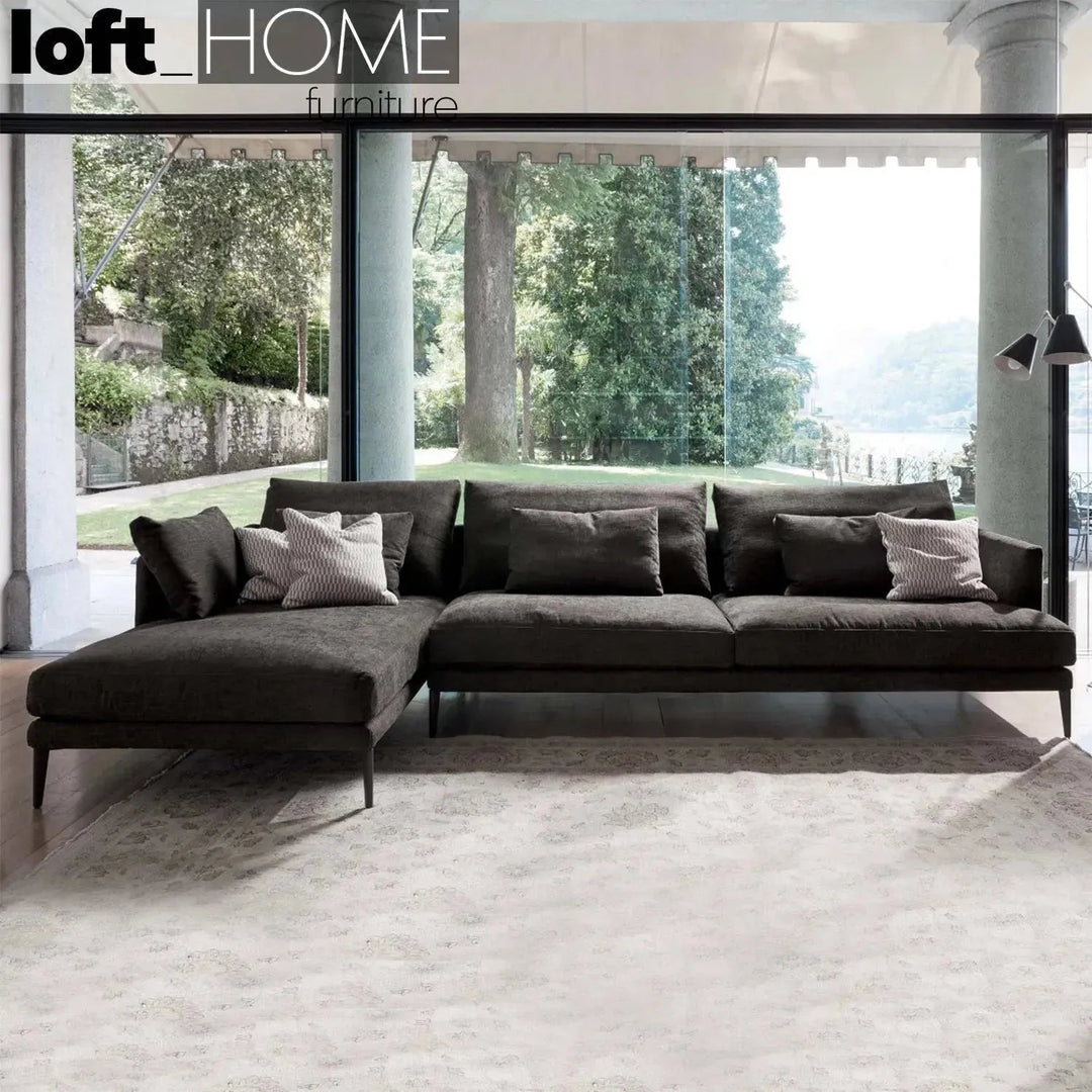 Modern Fabric L Shape Sectional Sofa WILLIAM 3+L