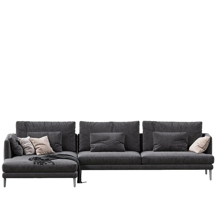 Modern Fabric L Shape Sectional Sofa WILLIAM 3+L