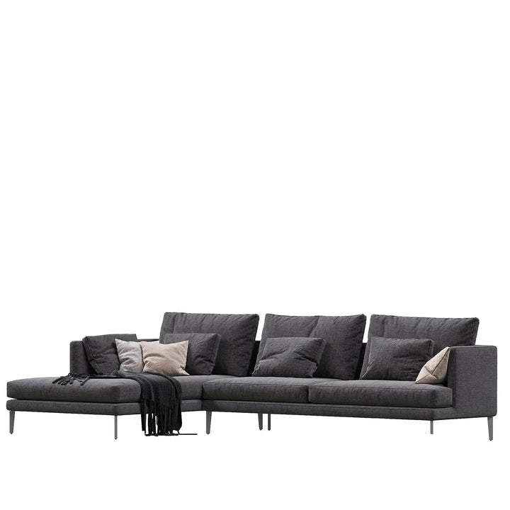 Modern Fabric L Shape Sectional Sofa WILLIAM 3+L