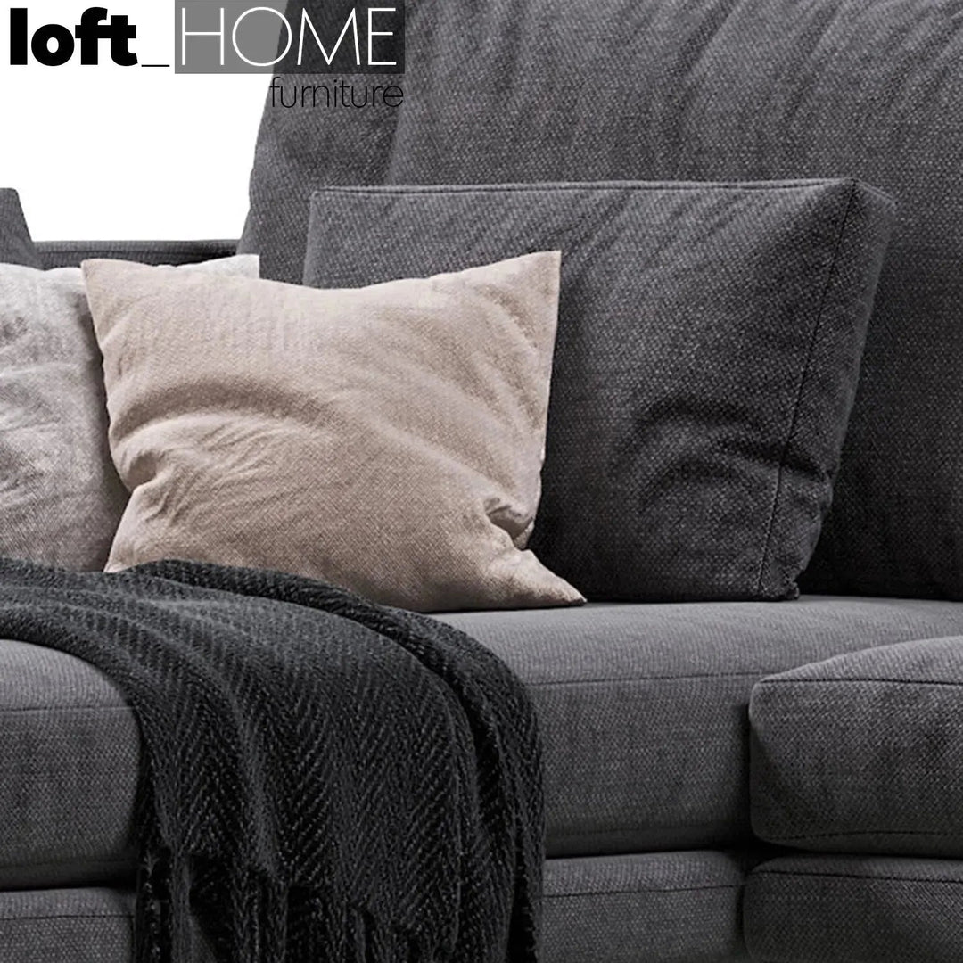 Modern Fabric L Shape Sectional Sofa WILLIAM 3+L