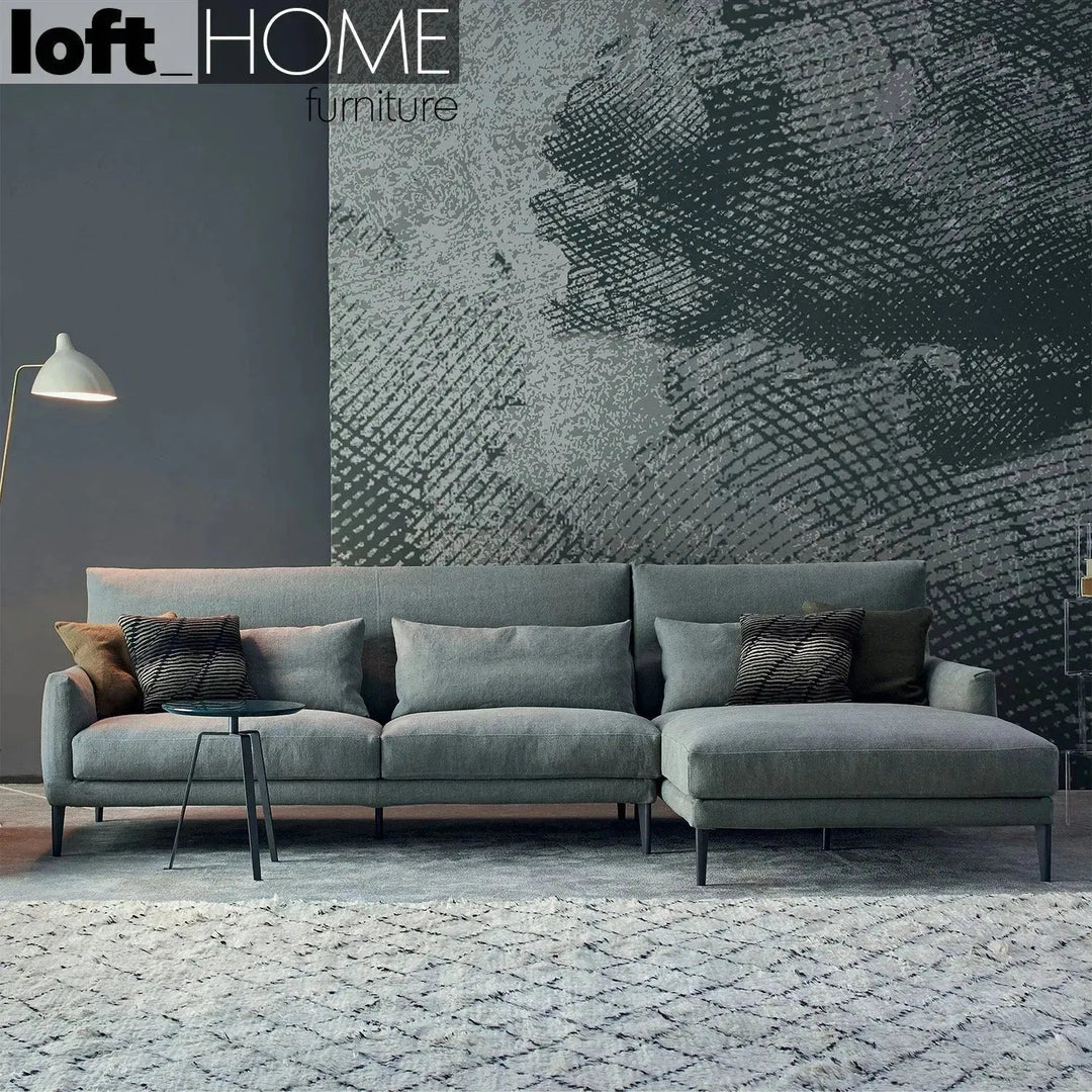 Modern Fabric L Shape Sectional Sofa WILLIAM 2+L