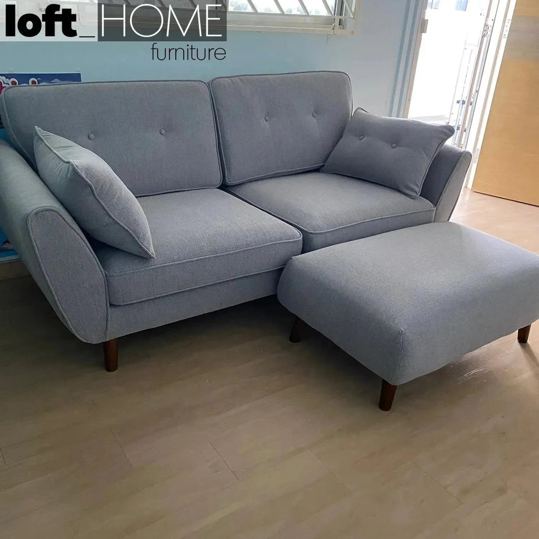 Scandinavian Fabric Ottoman HENRI