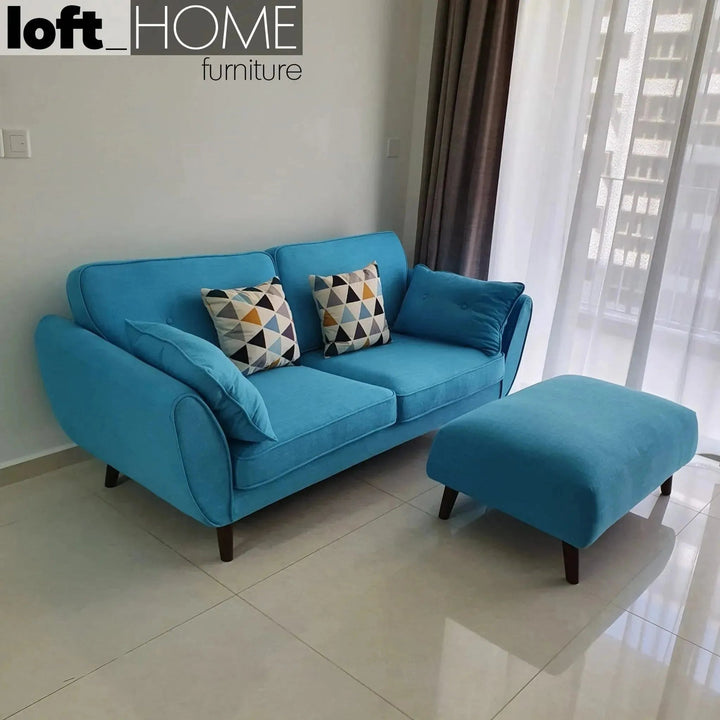 Scandinavian Fabric Ottoman HENRI