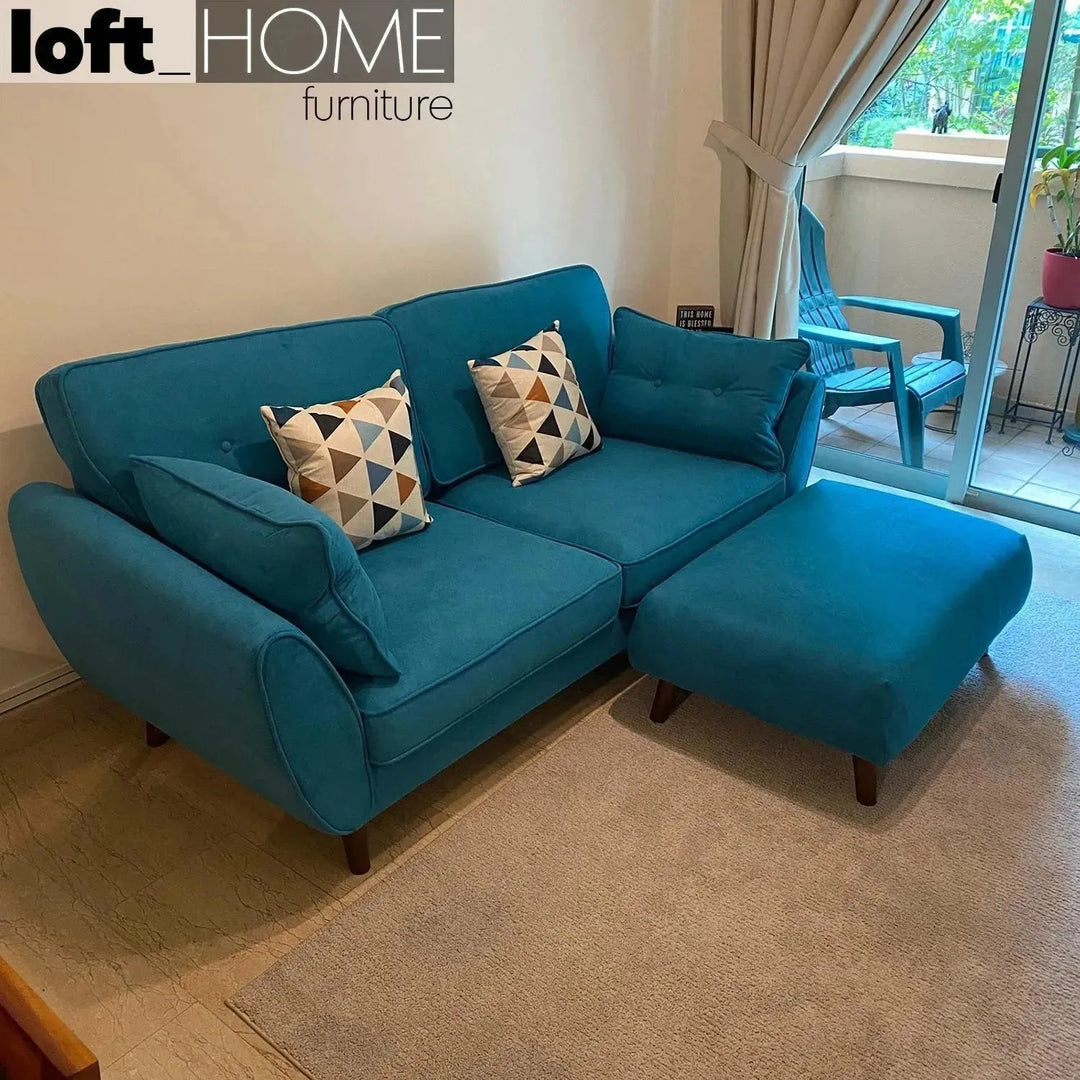 Scandinavian Fabric Ottoman HENRI