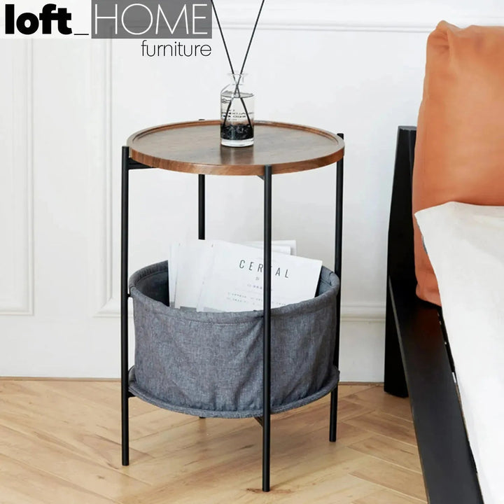 Industrial Fabric Side Table EMME