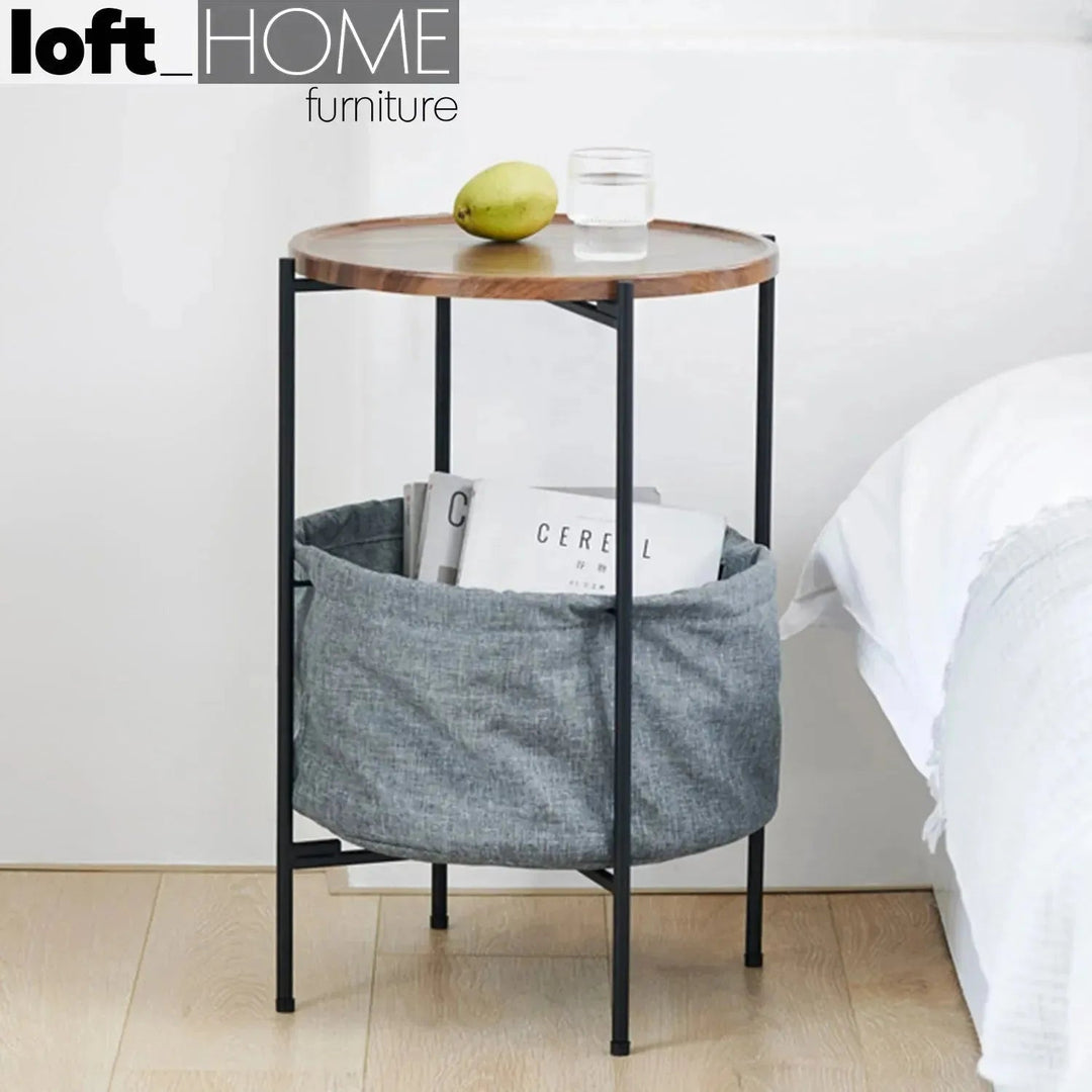 Industrial Fabric Side Table EMME
