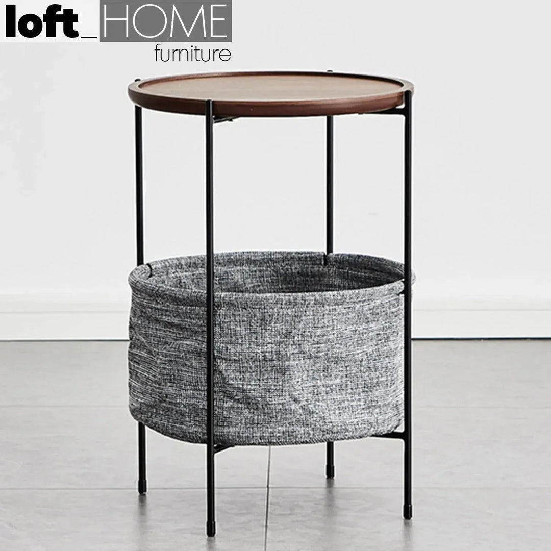 Industrial Fabric Side Table EMME