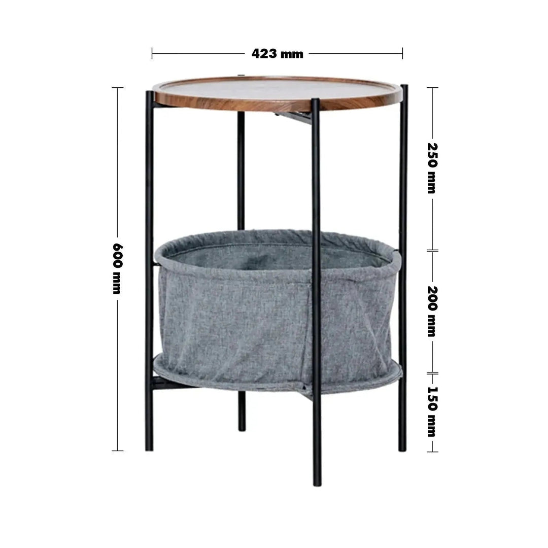 Industrial Fabric Side Table EMME