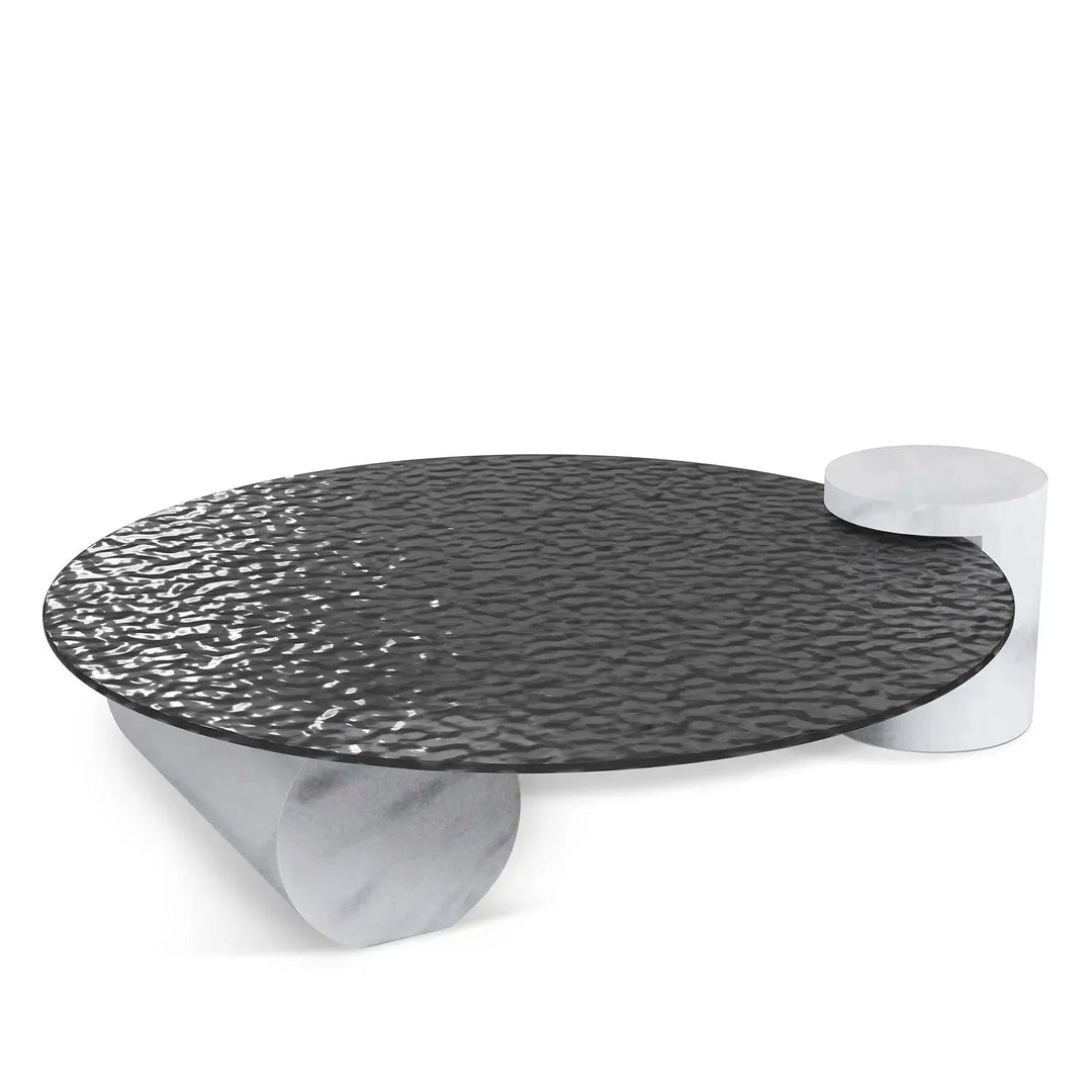 Modern Fused Glass Coffee Table VERRE PARTICULIER MARBLE