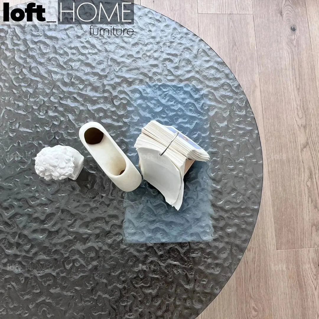 Modern Fused Glass Coffee Table VERRE PARTICULIER MARBLE