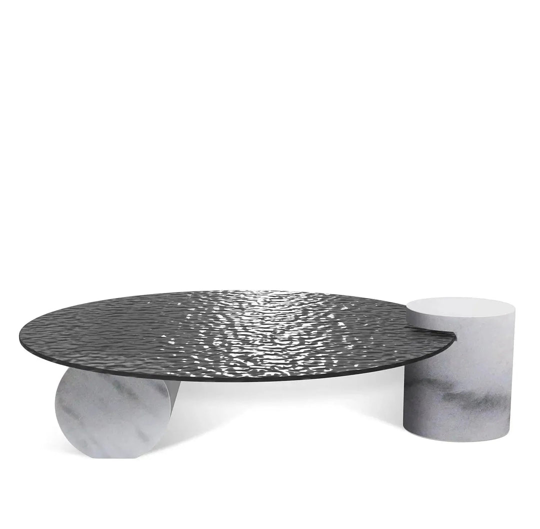 Modern Fused Glass Coffee Table VERRE PARTICULIER MARBLE