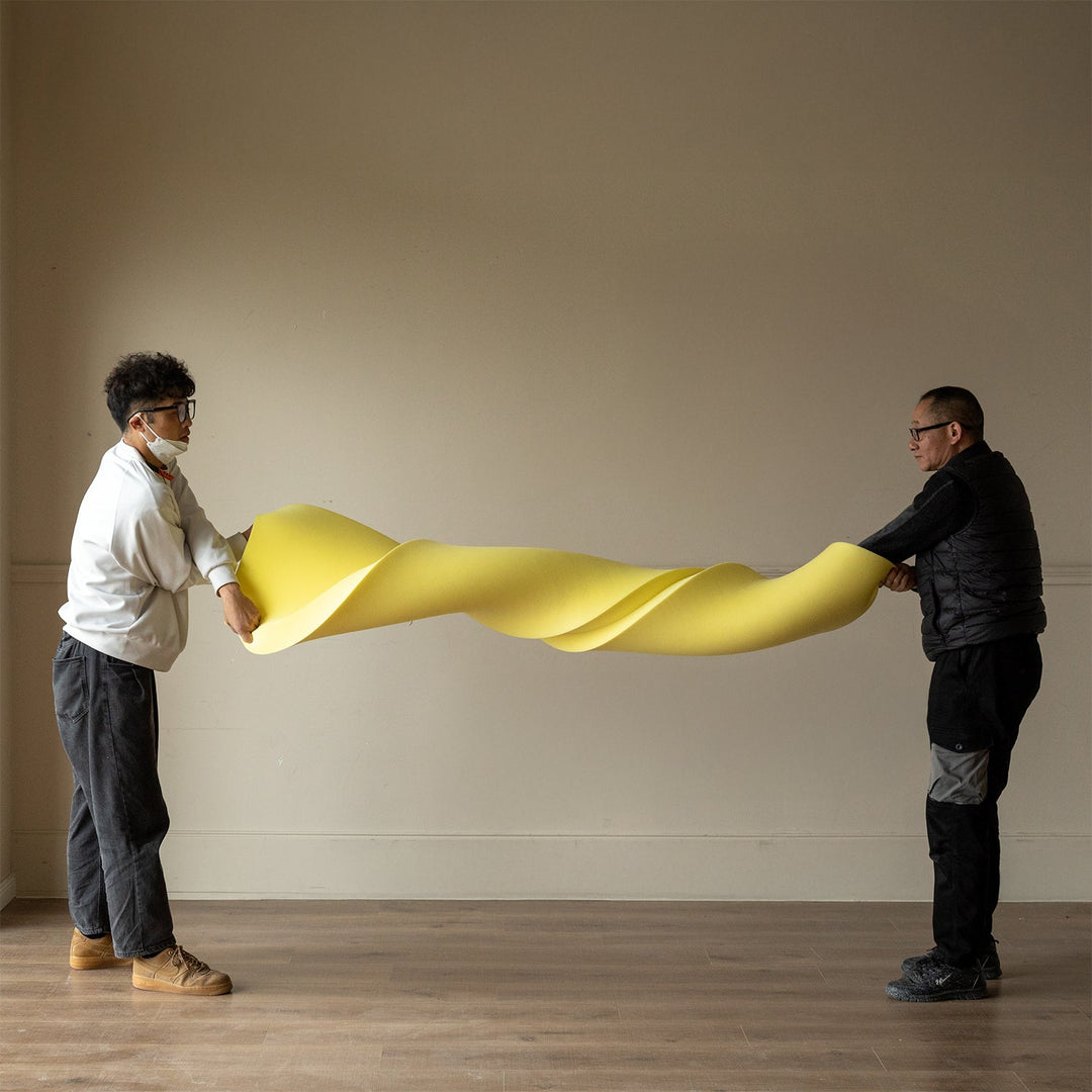 Modern genuine leather 2 seater sofa bed linea in close up details.