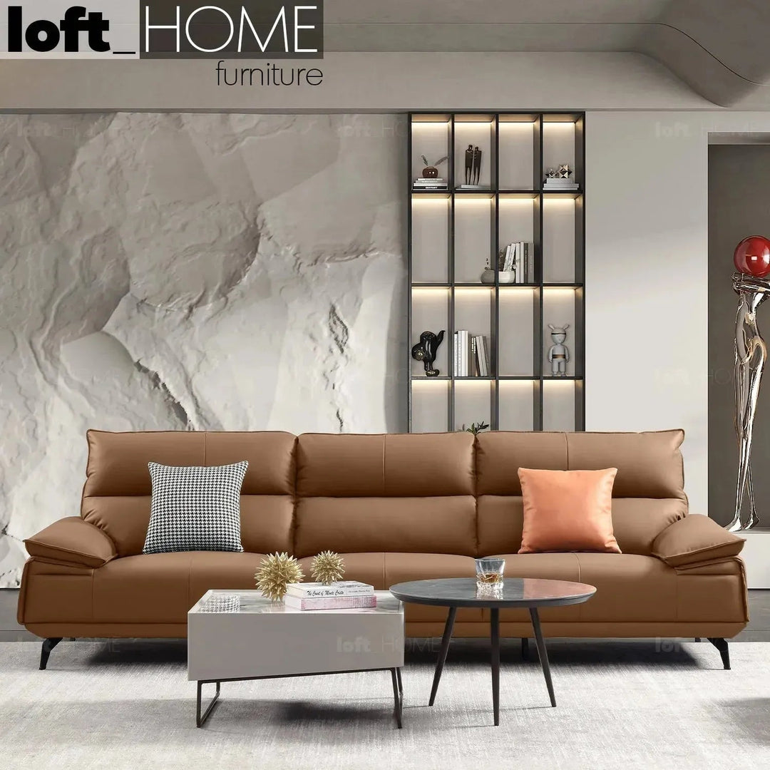 Modern Genuine Leather 3 Seater Sofa KUKA